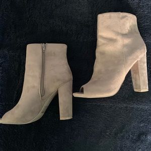 Taupe booties